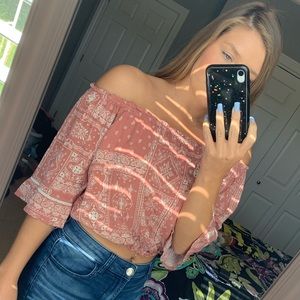 Off the shoulder crop top